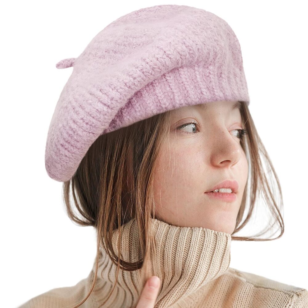 5678 Winter Beret Hat For Women Wool Blending Beanie French Style Thick